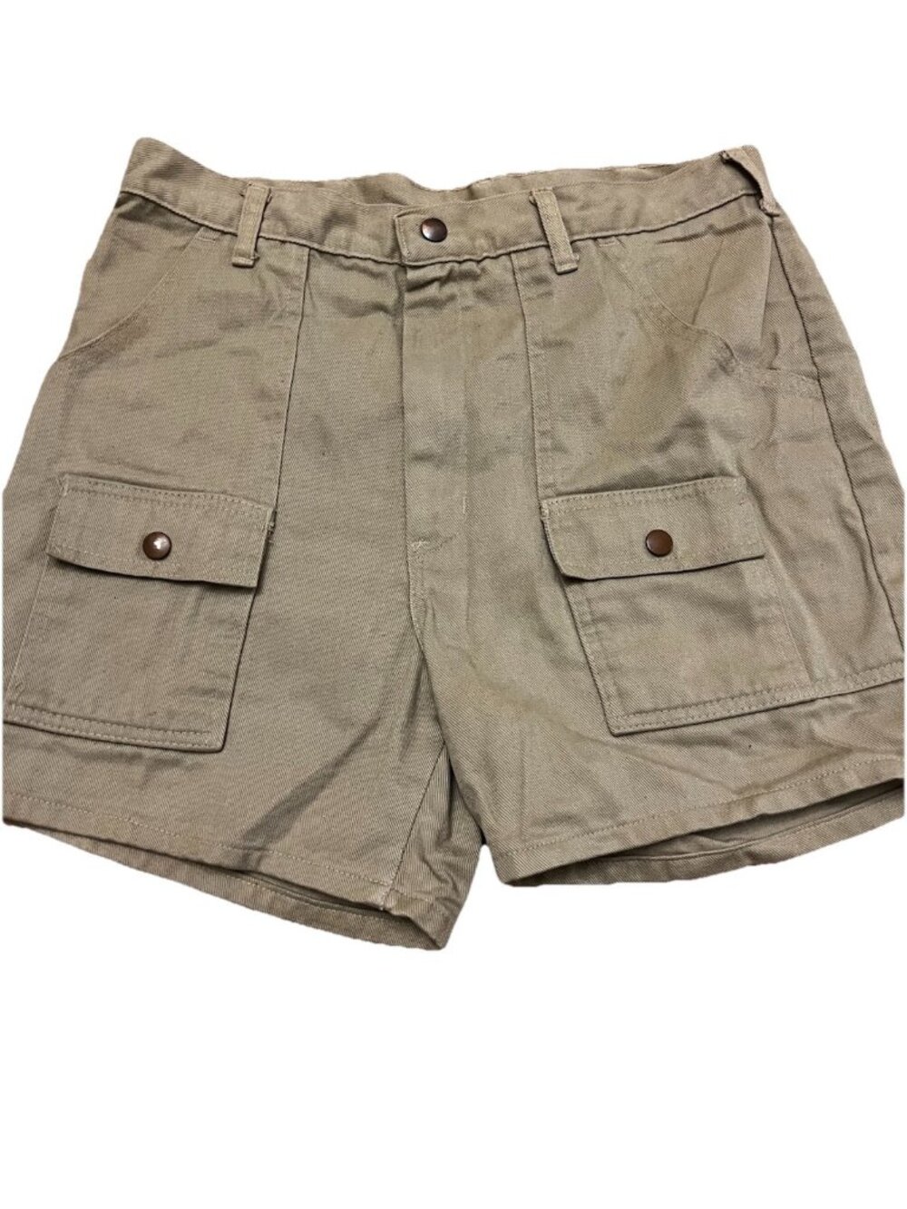 Vintage Safari Camp Cargo Shorts Men’s 34 Khaki Tan 1980s.   Bb